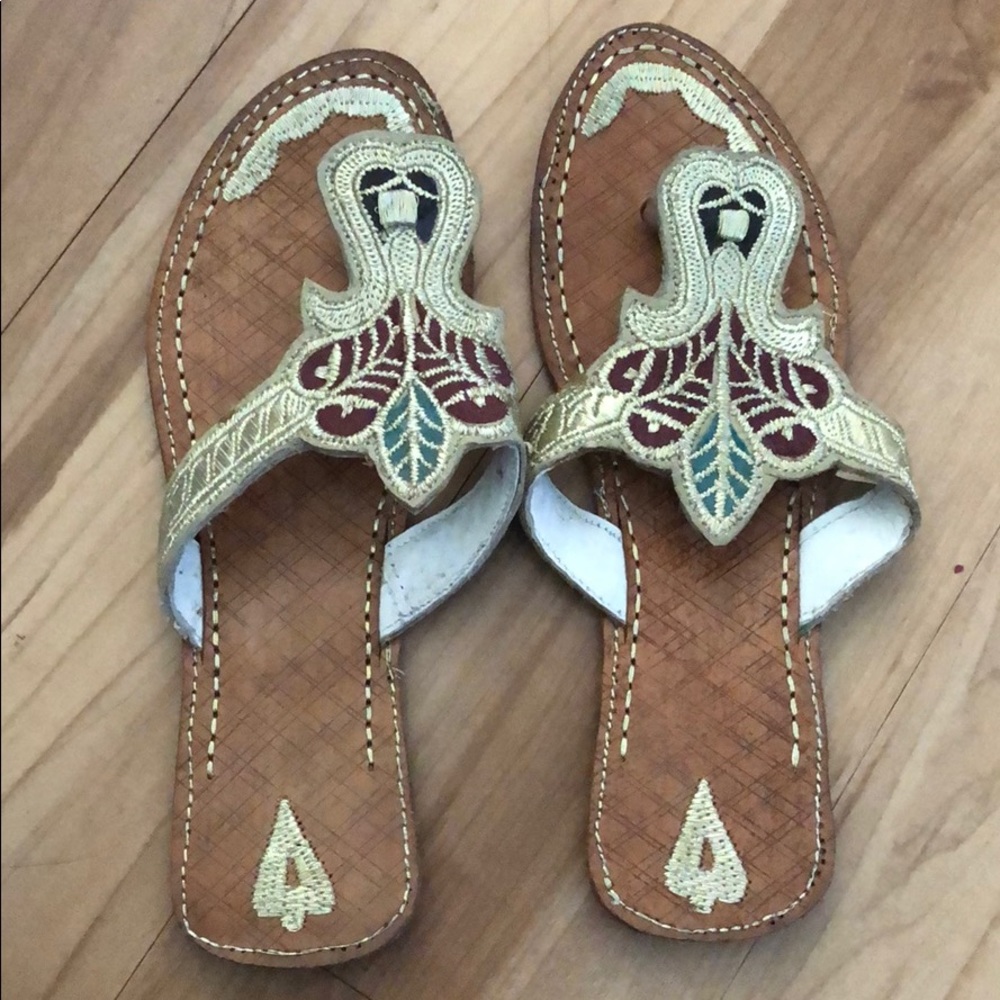Indian embroidered slippers